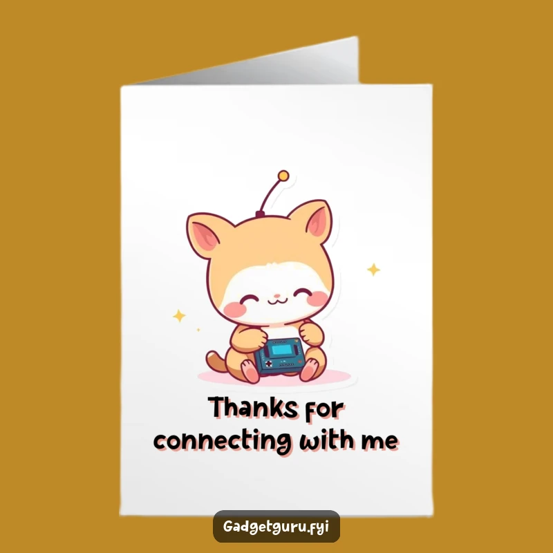 Free Printable Animal Tech Thank You Card: Funny Circuit Tinkerer Downloadable