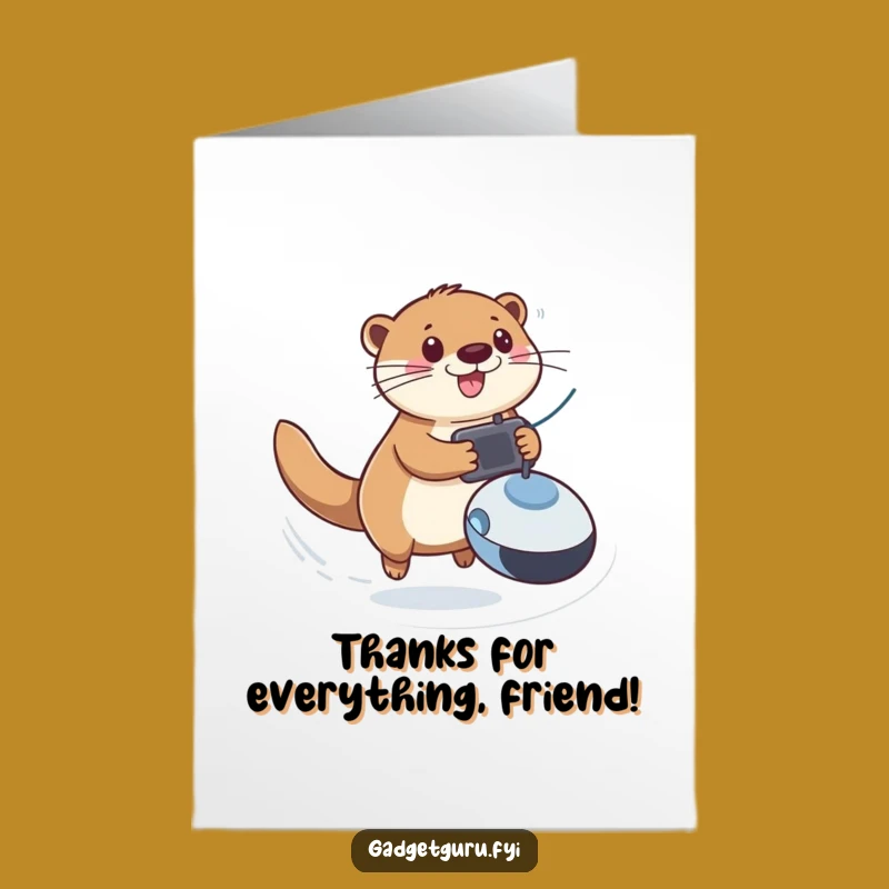 Free Printable Otter Thank You Card - Funny DIY Downloadable Gift