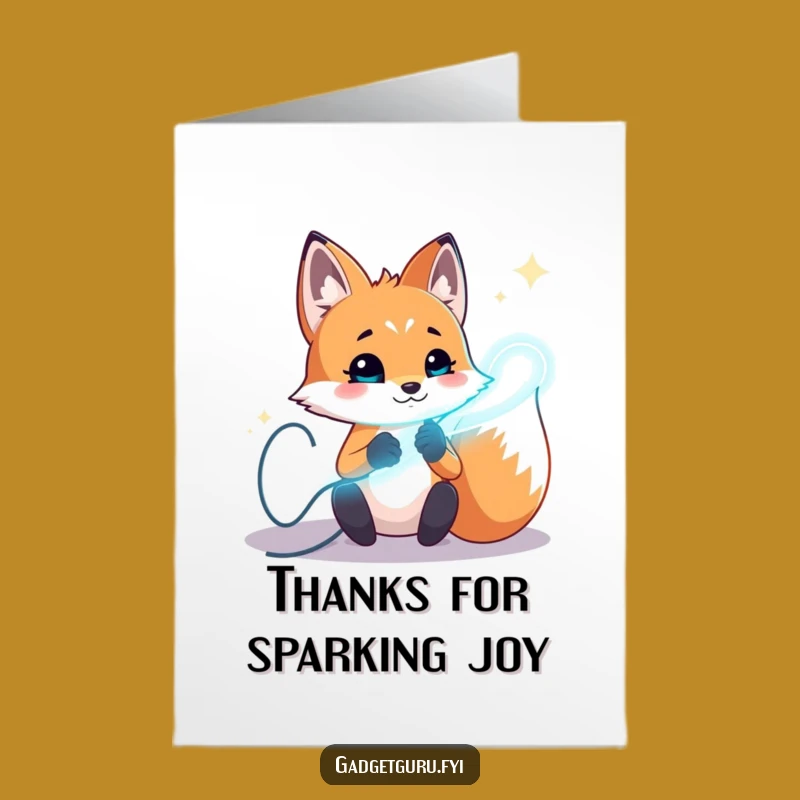 Free Printable Thank You Card: Fox Wires Funny Downloadable Gift