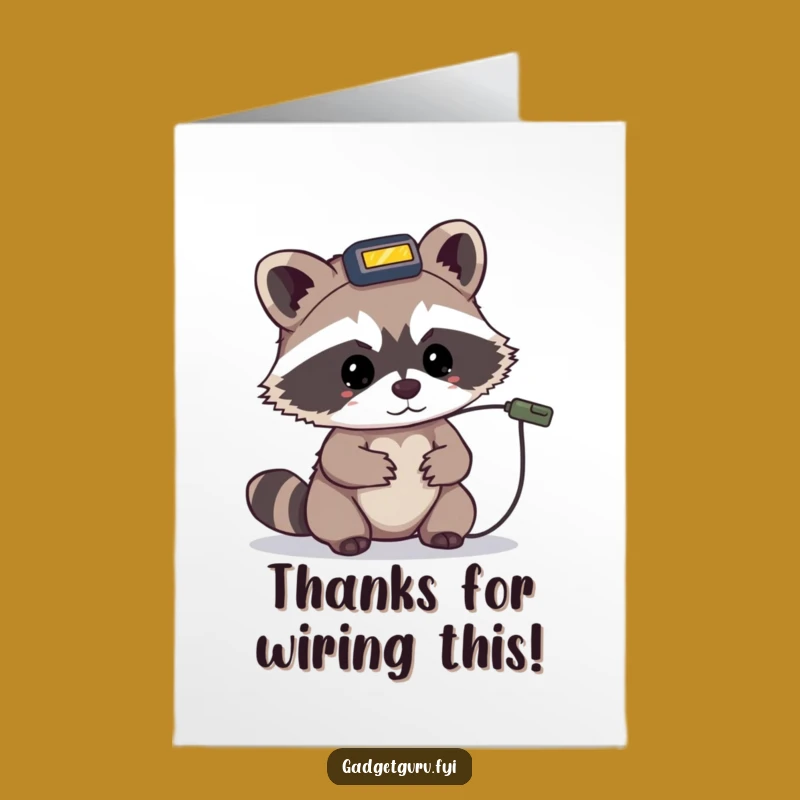 Hilarious Free Printable Thank You Card: Raccoon's Detailed Thanks!