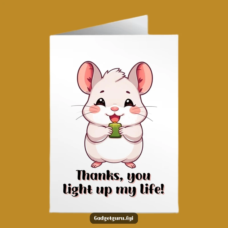 Free Printable Thank You Chinchilla Card: Whimsical Downloadable Gift for Expressing Gratitude