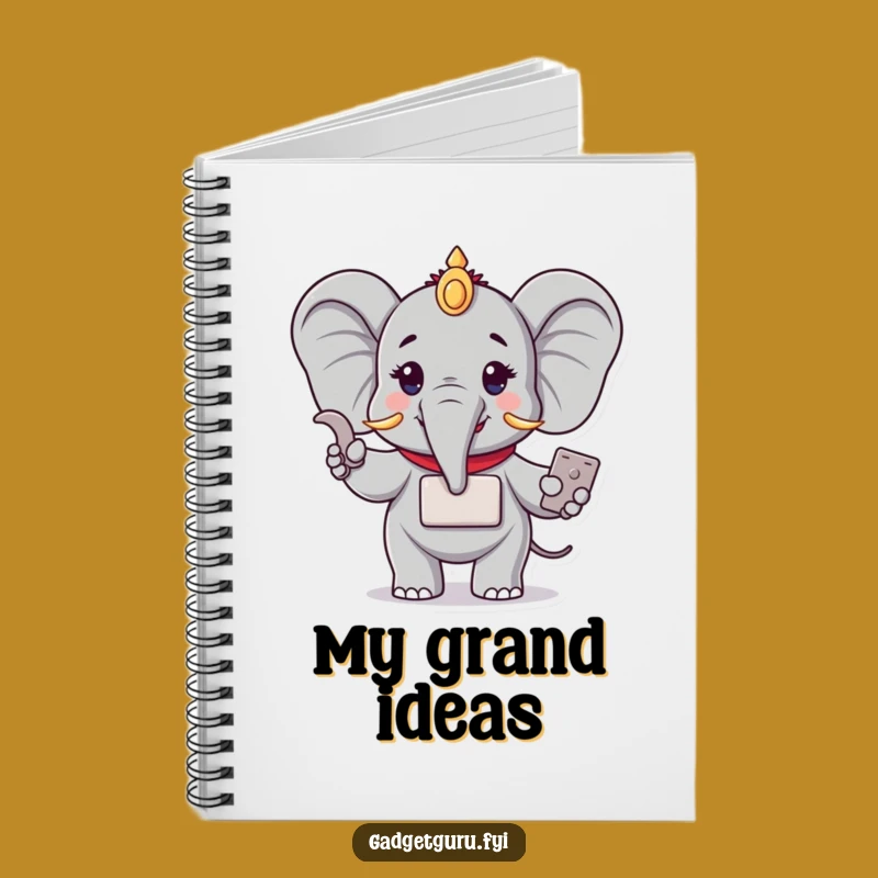 Funny Elephant Tech Notebook: Jot Down Ideas with Gadget Wisdom