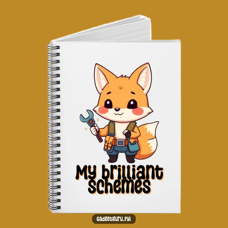 Funny Fox Mechanic Notebook - Jot Down Plans, Hilarious Gift!