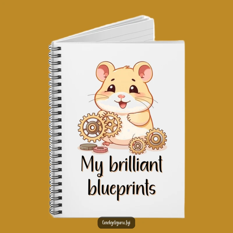 Funny Hamster Project Notebook, Tiny Gears Journal and Creative Funny Gift