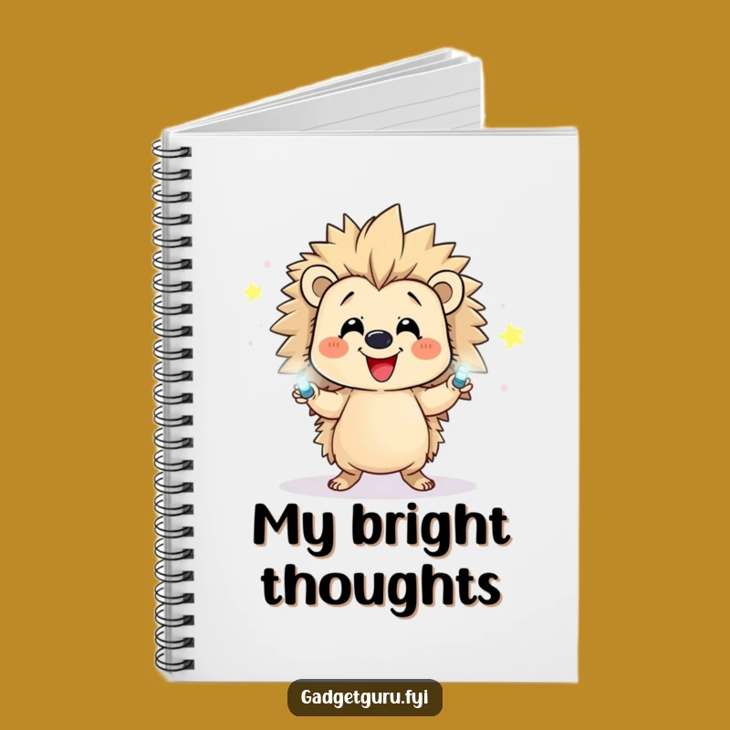 Funny Hedgehog Juggling Notebook: Happy Character's Bright Ideas