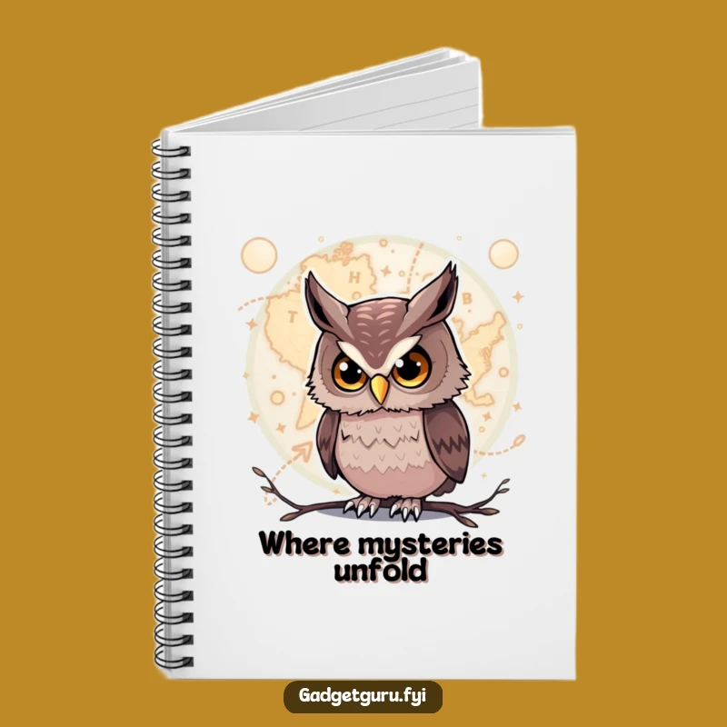 Funny Owl Notebook: Jot Down Ideas with a Curious Owl Map Journal