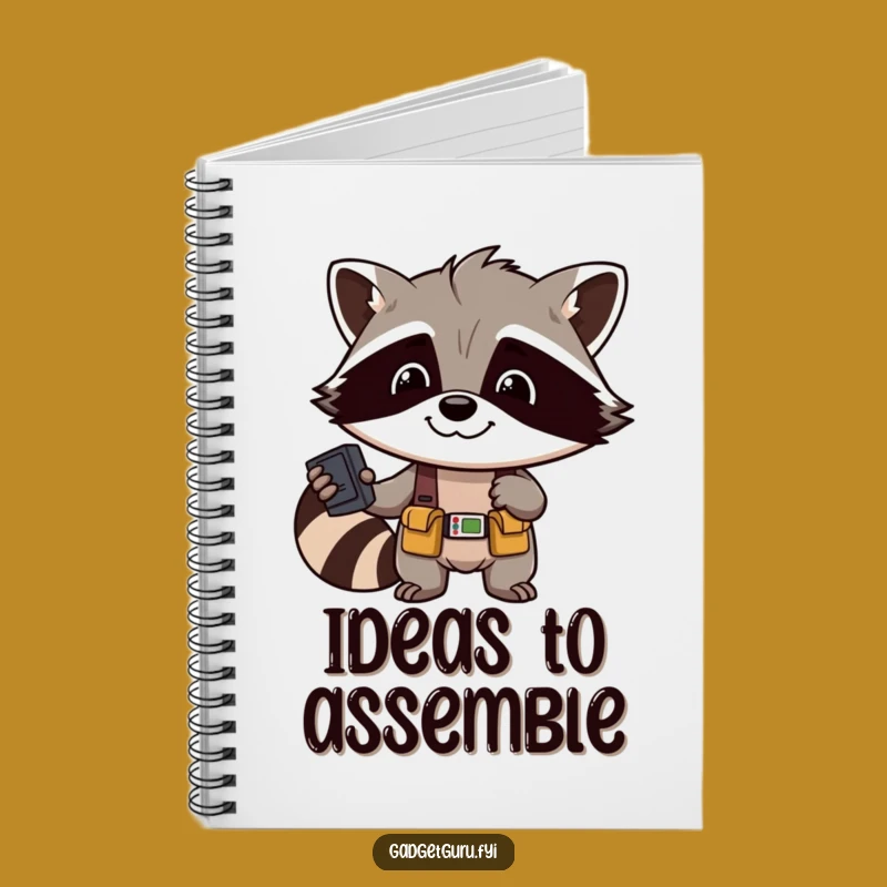 Funny Raccoon Mechanic Notebook: Jot Down Ideas with a Hilarious Tool Belt Friend, Great Gift