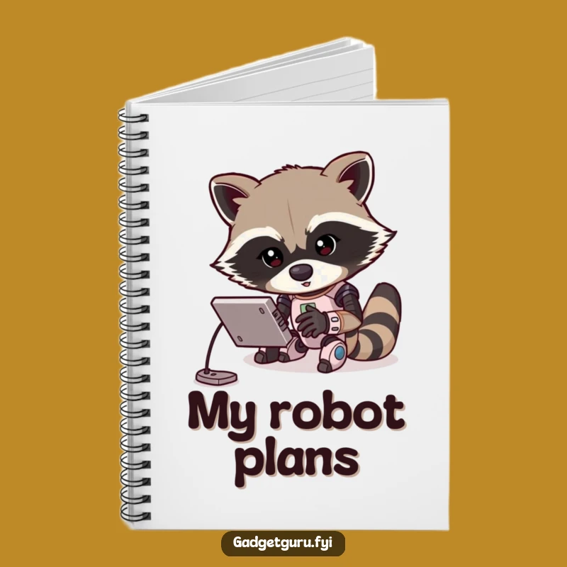 Funny Raccoon Programmer Notebook: Jot Down Ideas with Tech Flair