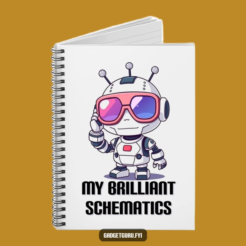 Funny Robot Ideas Notebook, Futuristic Planning and Techy Funny Gift