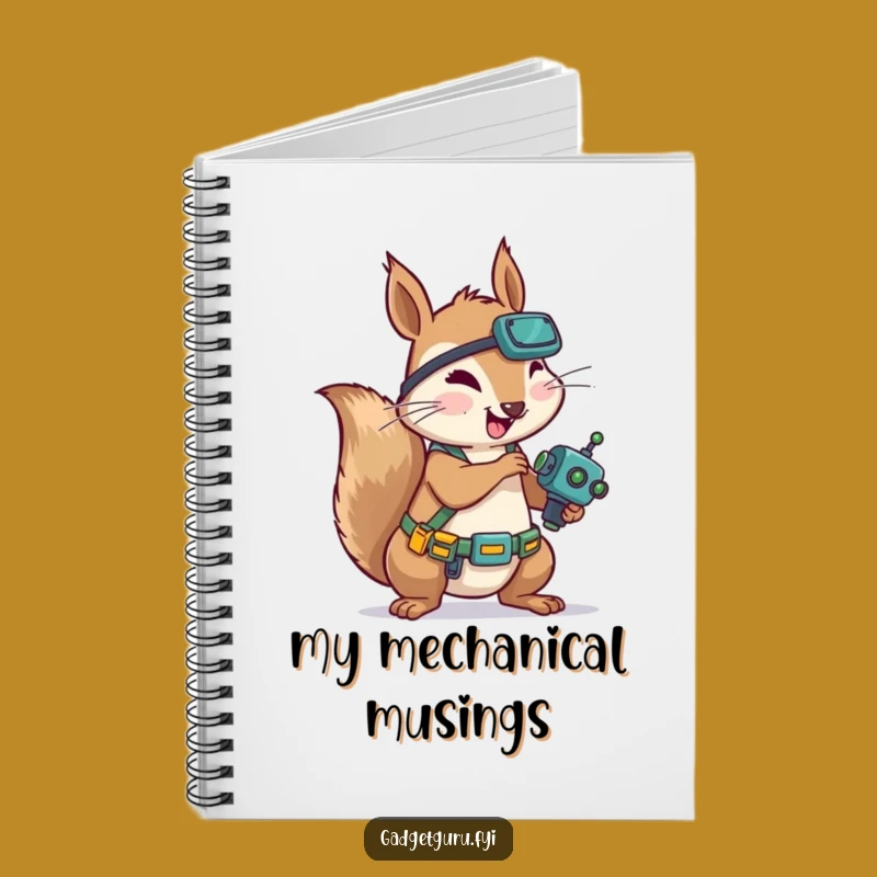 Funny Squirrel Mechanic Notebook: Robot Tinkerer Journal