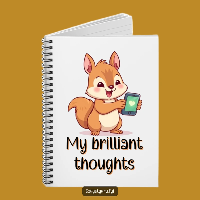 Funny Squirrel Smartphone Notebook - Hilarious Journal for Tech Ideas