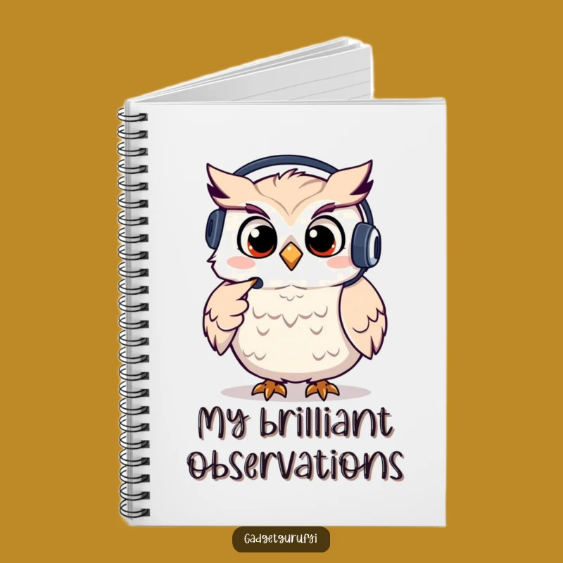 Funny Owl Support Notebook, Giggling Ideas Journal and Funny Gift
