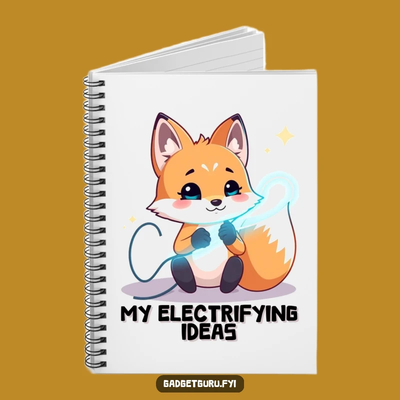 Funny Fox Idea Notebook, Glowing Wires Journal and Creative Funny Gift