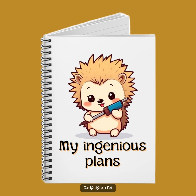 Funny Hedgehog Maker Notebook: Jot Down Project Ideas with Spiky Flair