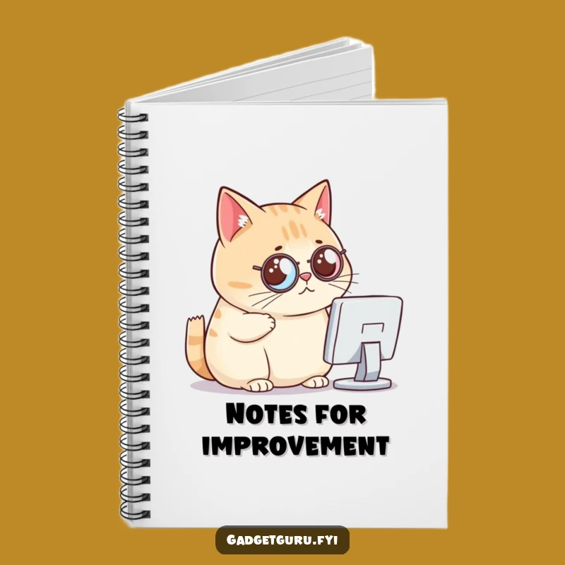 Funny Cat Journal - Critical Monocle Notes - Hilarious Stationery Gift