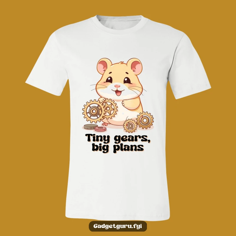 Funny Hamster Mechanic Tee, Tiny Gears Design and a Cute Funny Gift