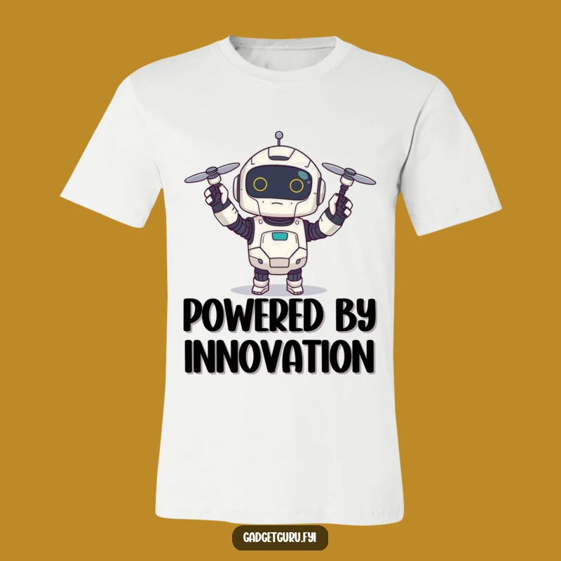Funny Robot Drone T-Shirt: Excited Inventor Tee - Hilarious Tech Gift!