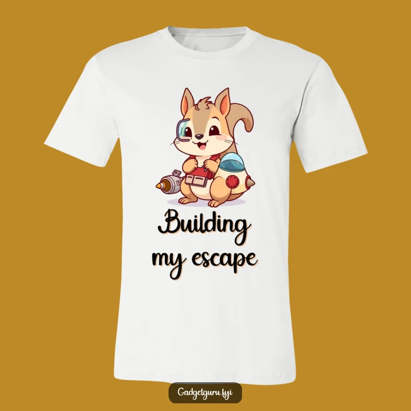 Funny Squirrel Spaceship T-Shirt: Wear Your Inventive Spirit