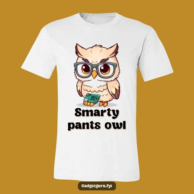 Funny Smart Owl Shirt: Techy Glasses Character, Hilarious Tee, Great Gift