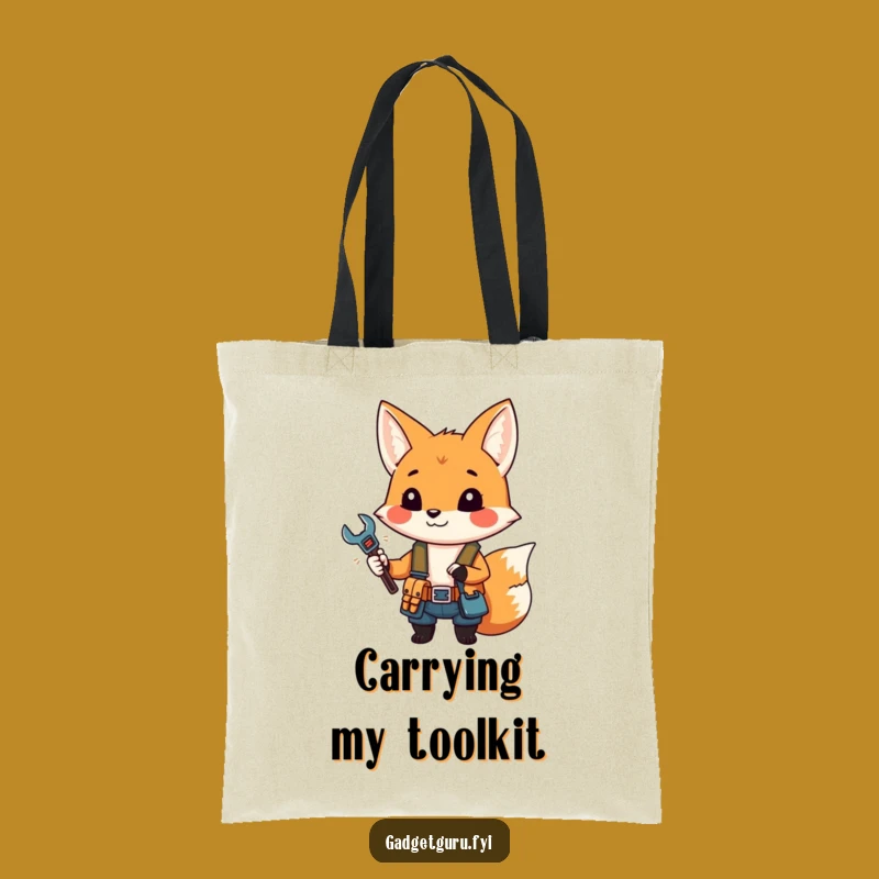Funny Fox Mechanic Tote Bag - Durable, Practical, Hilarious Gift!