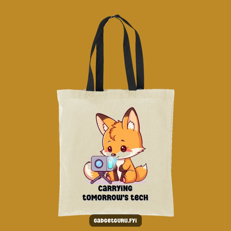 Funny Fox Hologram Tote Bag: Carry Your Curiosity in Style