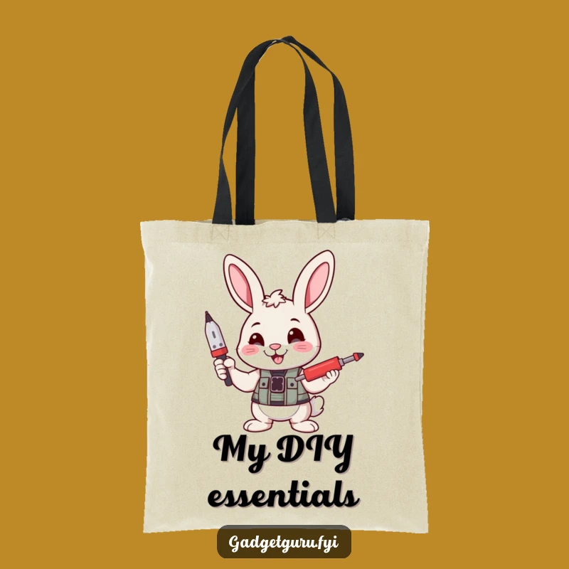 Funny Bunny Fixer Tote Bag: Carry Your Tools & Your Confidence