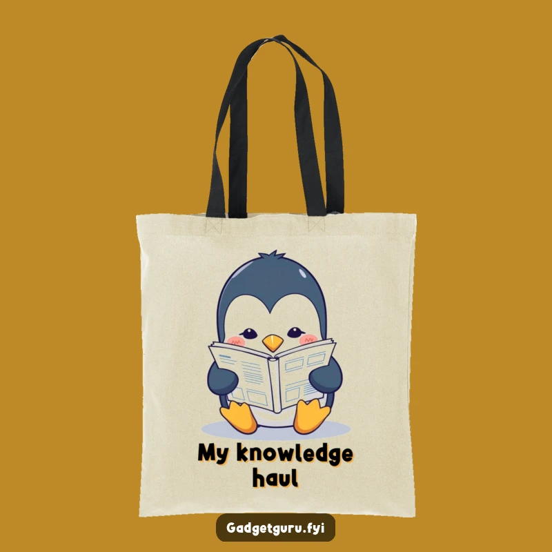 Funny Penguin Tote Bag: Carry Your Manuals, a Smart & Hilarious Gift!